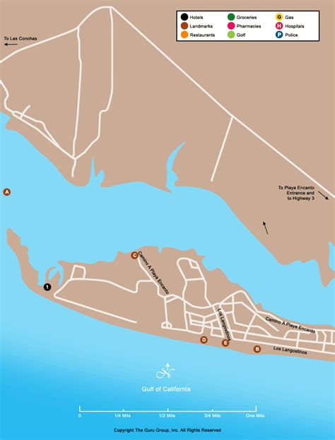 Map Of Rocky Point Mexico Playa Encanto