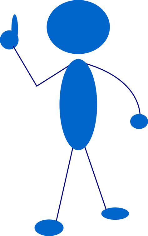 Stickman Bleu Bonhomme Allumette · Images Vectorielles Gratuites Sur