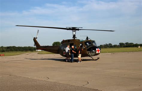 Vietnam Era Huey Helicopter Spends Night At Huron County Memorial Airport