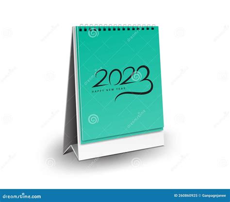 Calendar 2023 Template Blank Desk Calendar 3d Mock Up Vector