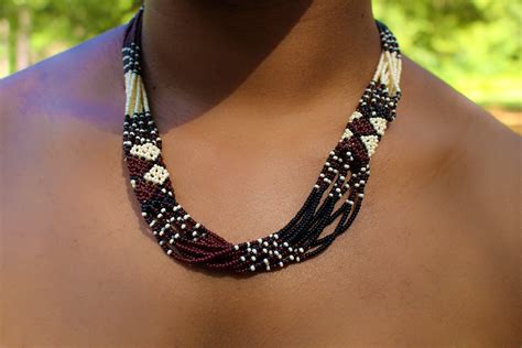 Hand Beaded African Necklace From South Africa Rockyourlocs