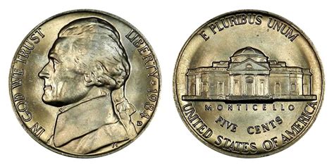 1984 D Jefferson Nickel Coin Value Prices Photos And Info
