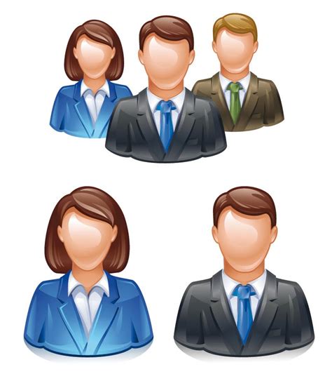 14 People Avatar Icons Free Images Free Vector Business People Icon