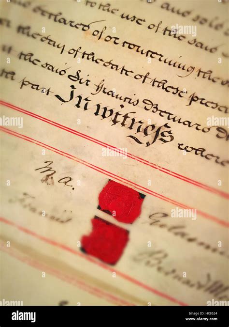 Vintage 1834 Handwritten Land Deed Document Uk Stock Photo Alamy
