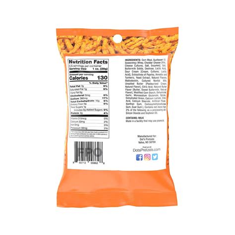 Dot`s Pretzels Dot S Homestyle Baked Cheese Curls 3 5 Ounce