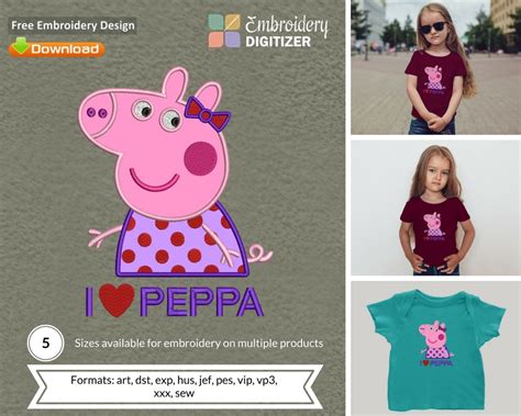 Free Peppa Pig Embroidery Designs Design Talk