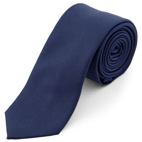 Basic Navy Blue Polyester Tie In Stock Trendhim