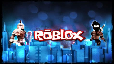 Roblox Characters On Buildings In Blue Background Hd Games Wallpapers