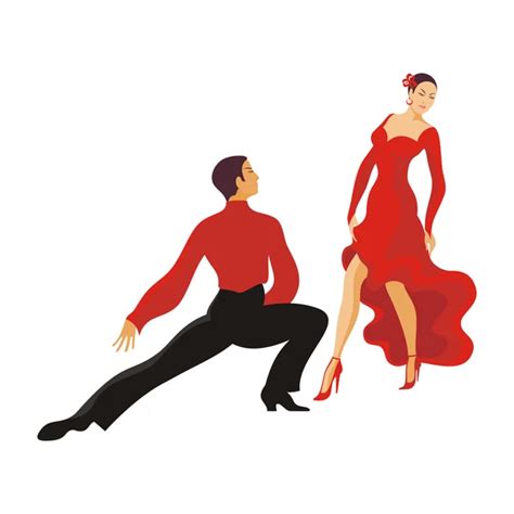 imágenes bailar pasodoble en pareja baile de paso doble — vector de