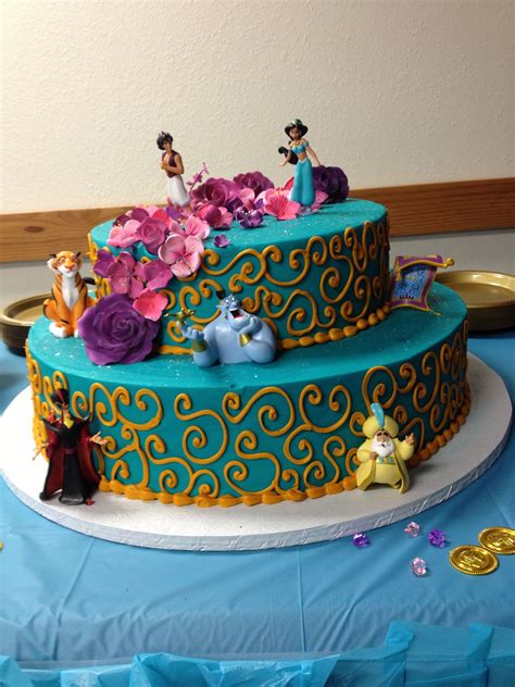Aladdin Themed Cake Jasmine Birthday Cake Jasmine Cake Aladdin Birthday Party Jasmine Party