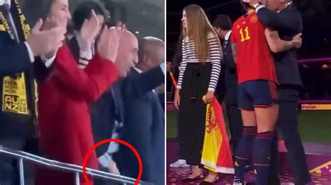 Spain Football Boss Luis Rubiales Seen Grabbing Crotch Next To Queen