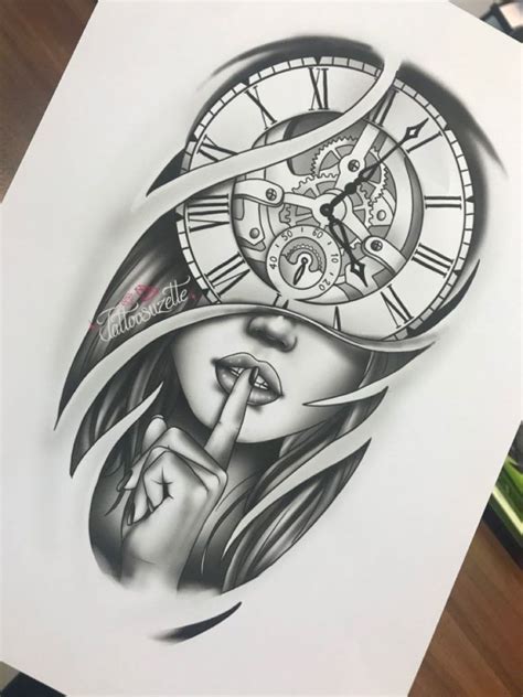 225 Clock Tattoos Ideas And Designs 2023 Tattoosboygirl Clock Face