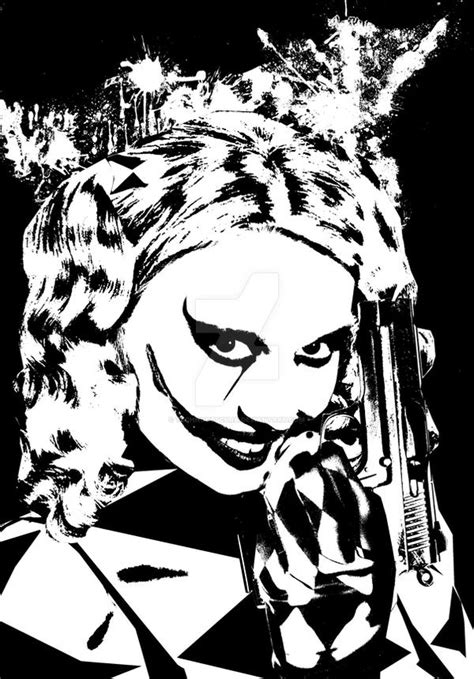 Harley Quinn Black N White By Technoobscura On Deviantart