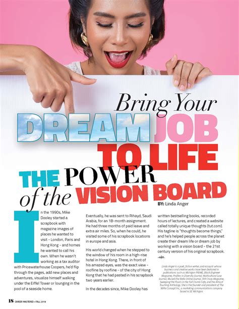 Dream Job Through Vision Board Career Mastered