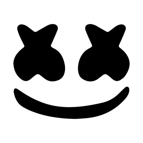 Marshmello Logo Face Stencils Dj Art Marshmallow Face