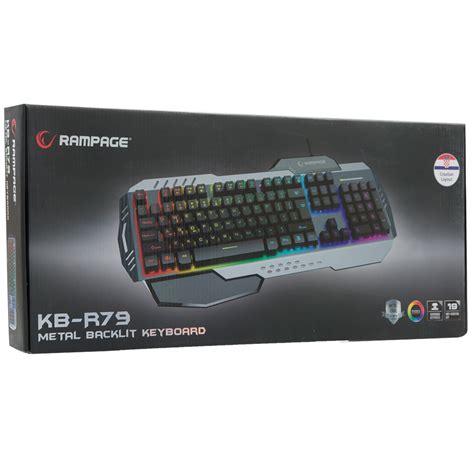 Rampage KB-R79 Rainbow Backlight USB LC Layout Gaming Keyboard - Rampage