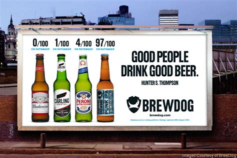 Brewdog Launches Ad Campaign Against Big Beer Using Ratebeer Scores