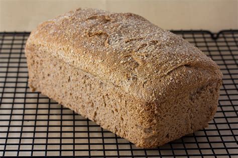 These are generally made with a leveling which causes the dough to rise and is then baked. Whole wheat bread - Wikipedia