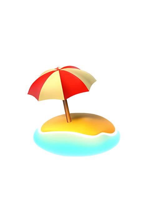 🏖️ Beach With Umbrella Emoji In 2023 Umbrella Emoji Emoji Yellow