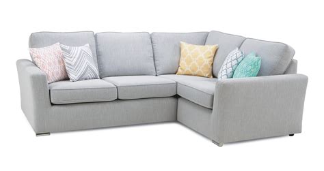 Lyra Left Hand Facing 2 Seater Corner Minky Dfs Sectional Couch