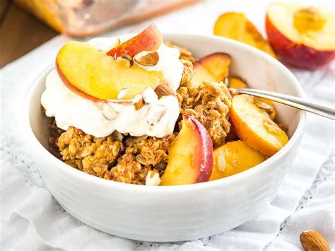 Peach Crisp Recipe with Fresh Peaches | Plated Cravings