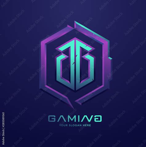 Gg Letter Monogram 3d Gaming Esports Logo Illustration Векторный