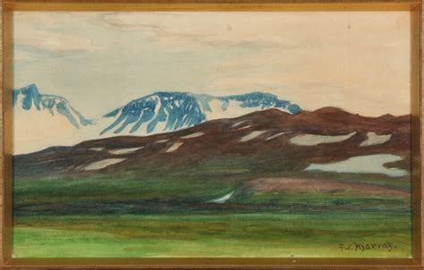 Jóhannes Kjarval Snowy Mountains Iceland Mutualart