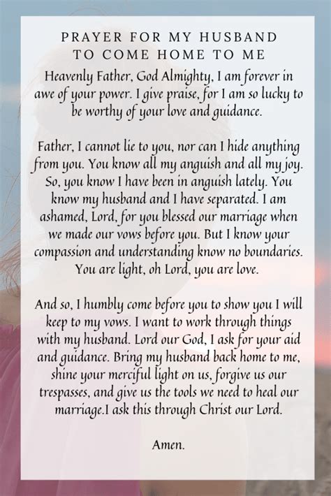6 Powerful Prayers For My Husband To Come Home Prayrs
