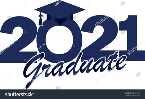 Blue Class 2021 Graduate Banner Graduation Stock Vector Royalty Free