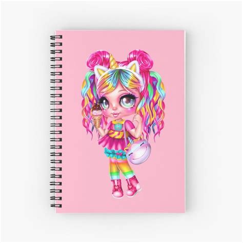 Cute Little Ani Unicorn Girl Pack Spiral Notebook By Formillion