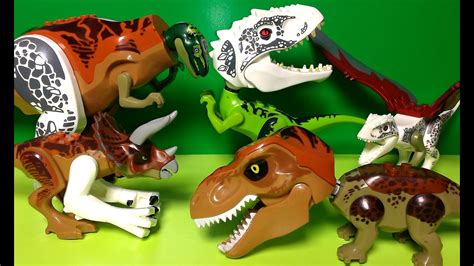 Hybrid Dinosaur Toys Lego Jurassic World Mutant Dinosaurs Indominus Rex Triceratops T Rex