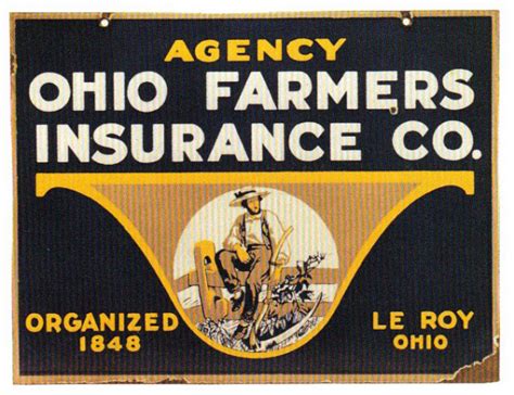 Check spelling or type a new query. Ohio Farmers Insurance Company Porcelain Sign | Antique Porcelain Signs