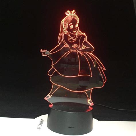 3d Night Light For Girls，princess Alice In Wonderland