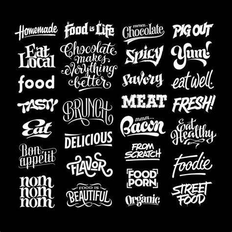 Image Result For Foodie Fonts Food Typography Food Typography Design