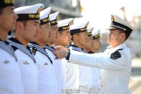 Chinese Navy Soldiers Put On New Uniform Cn