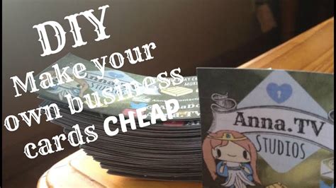 Maybe you would like to learn more about one of these? DIY | How to make your own business cards CHEAP at home - YouTube