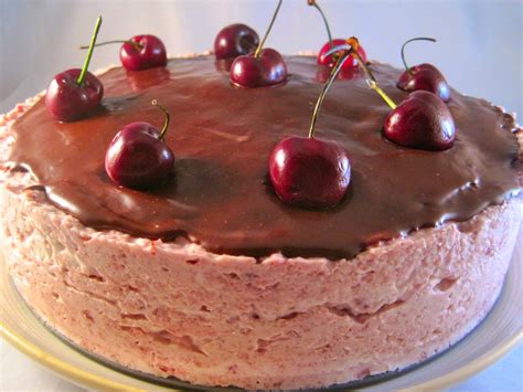 Alissamays Cherry Mousse Chocolate Cake