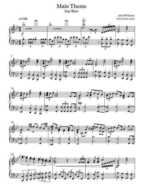 } free star wars piano sheet music is provided for you. Star Wars (Main Theme) (Piano.Solo) | Star wars sheet music, Star wars music, Sheet music