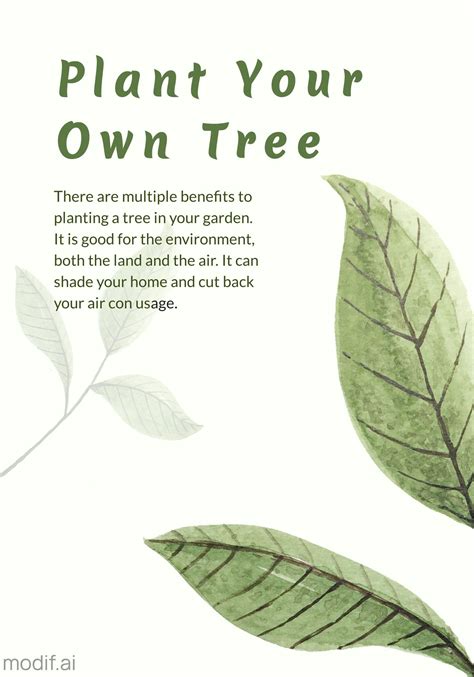 Tree Planting Poster Template Mediamodifier