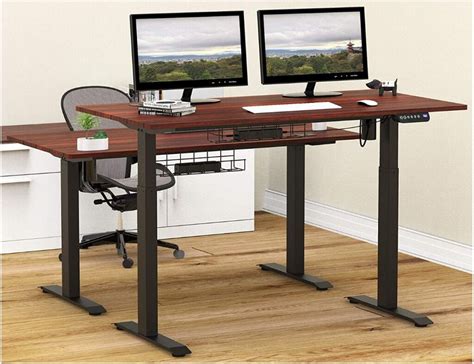 Shw 55 Inch Large Electric Height Adjustable Computer Desk 55 X 28