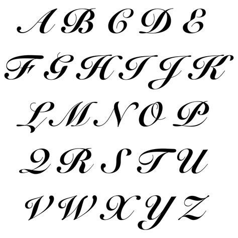 Calligraphy Alphabet Fancy Printable Letter Stencils Img Primrose