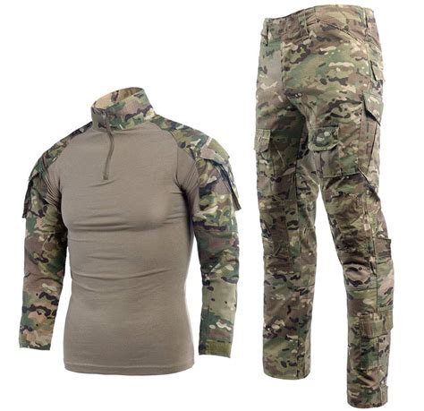 Buy Mens Suit Combat Shirt And Pants Set Long Sleeve Ripstop Multicam