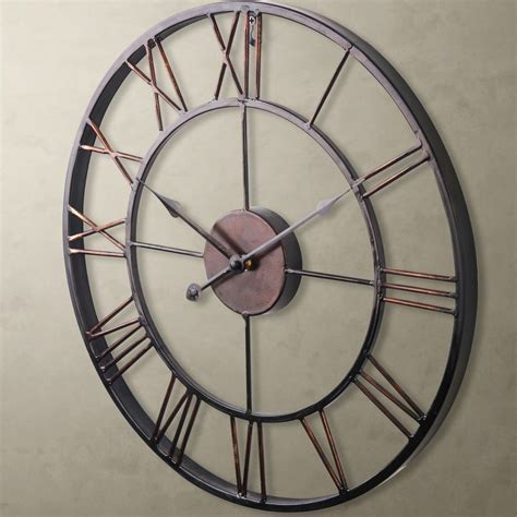 Large Metal Wall Clock Foter