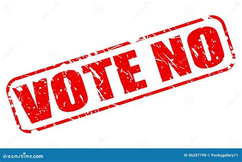 Vote No Red Stamp Text Stock Vector Image 56287798