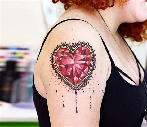 Diamond Heart Tattoo Drawing Poster Size Photoshop Pixels