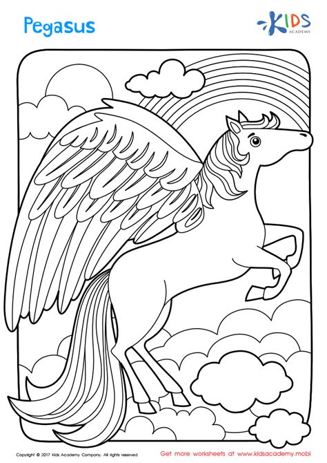 Pegasus Printable Printable Coloring Page For Kids