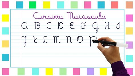 Aprenda A Escrever O Alfabeto C Letras Cursivas MaiÚsculas Boa