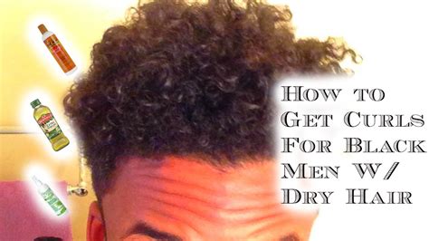 Healthy and naturally lustrous hair is mandatory. How to get curls for Black Men W/ Dry Hair (L.O.C. Method ...