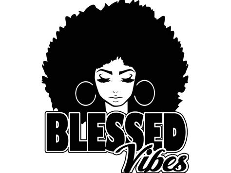 Afro Woman Svg Queen Blessed Vibes Afro Hair Beautiful African Etsy