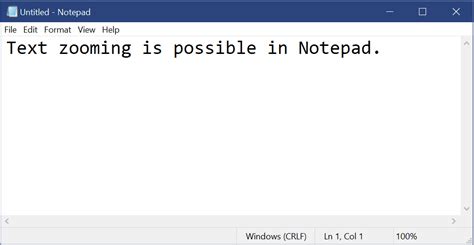Change Zoom Level Of Text In Notepad In Windows 10 Tutorials